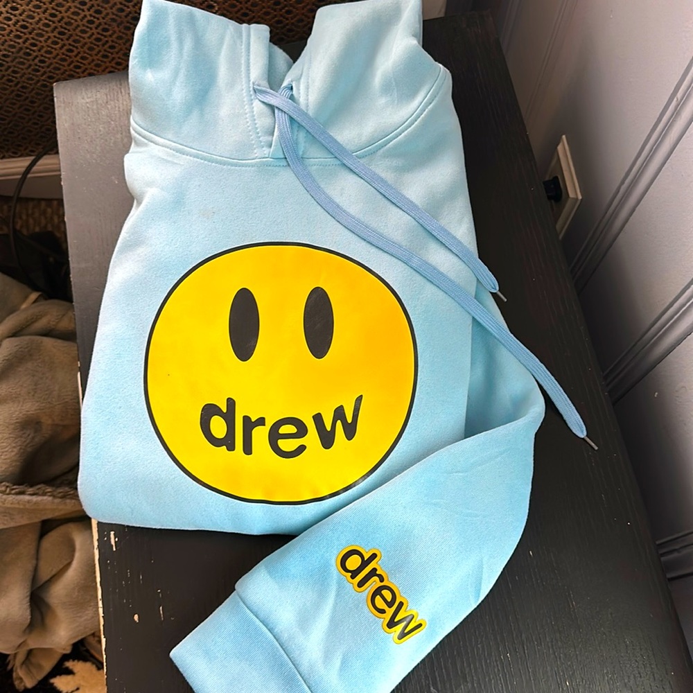 Drew hoodie. Large. Baby blue